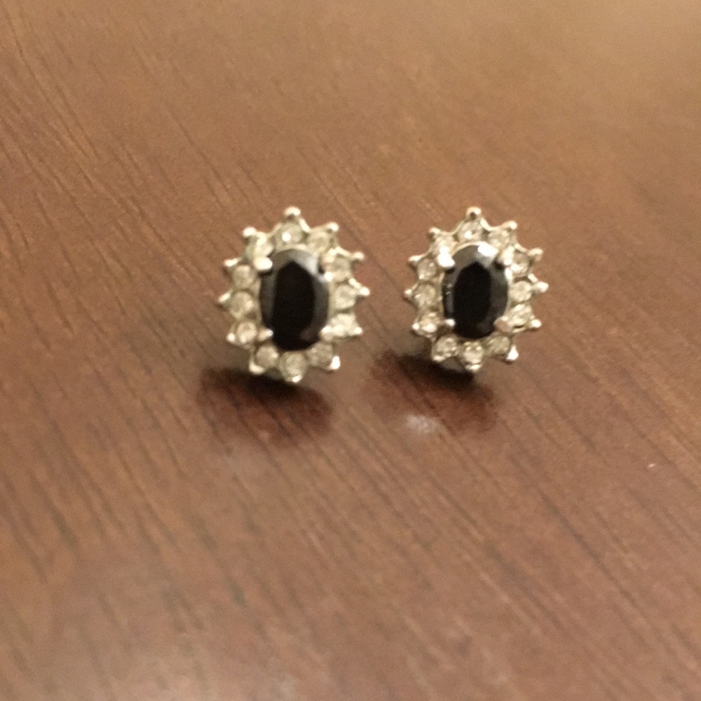 💎SALE💎 black gemstone diamonds studs